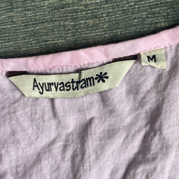 Ayurvastram Bohemian Pink and Blue Embroidered Tunic Top - Picture 7 of 9